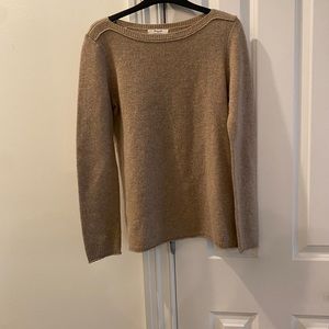 Madewell Boat Neck Brown Merino Wool Boxy Sweater - Size M